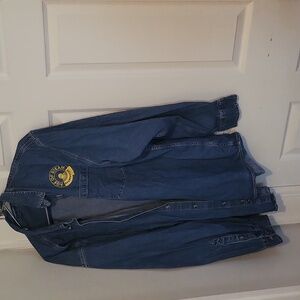 Port Authority Blue Casual Button Down Shirt